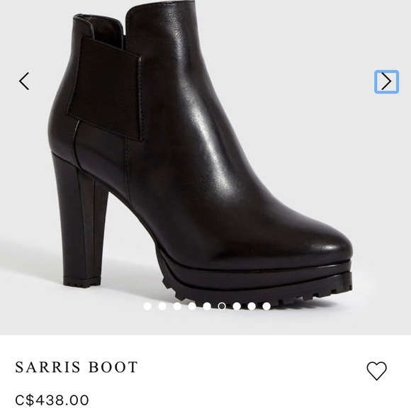 Pair of All Saints gray leather high heel boots - Picture 2 of 9